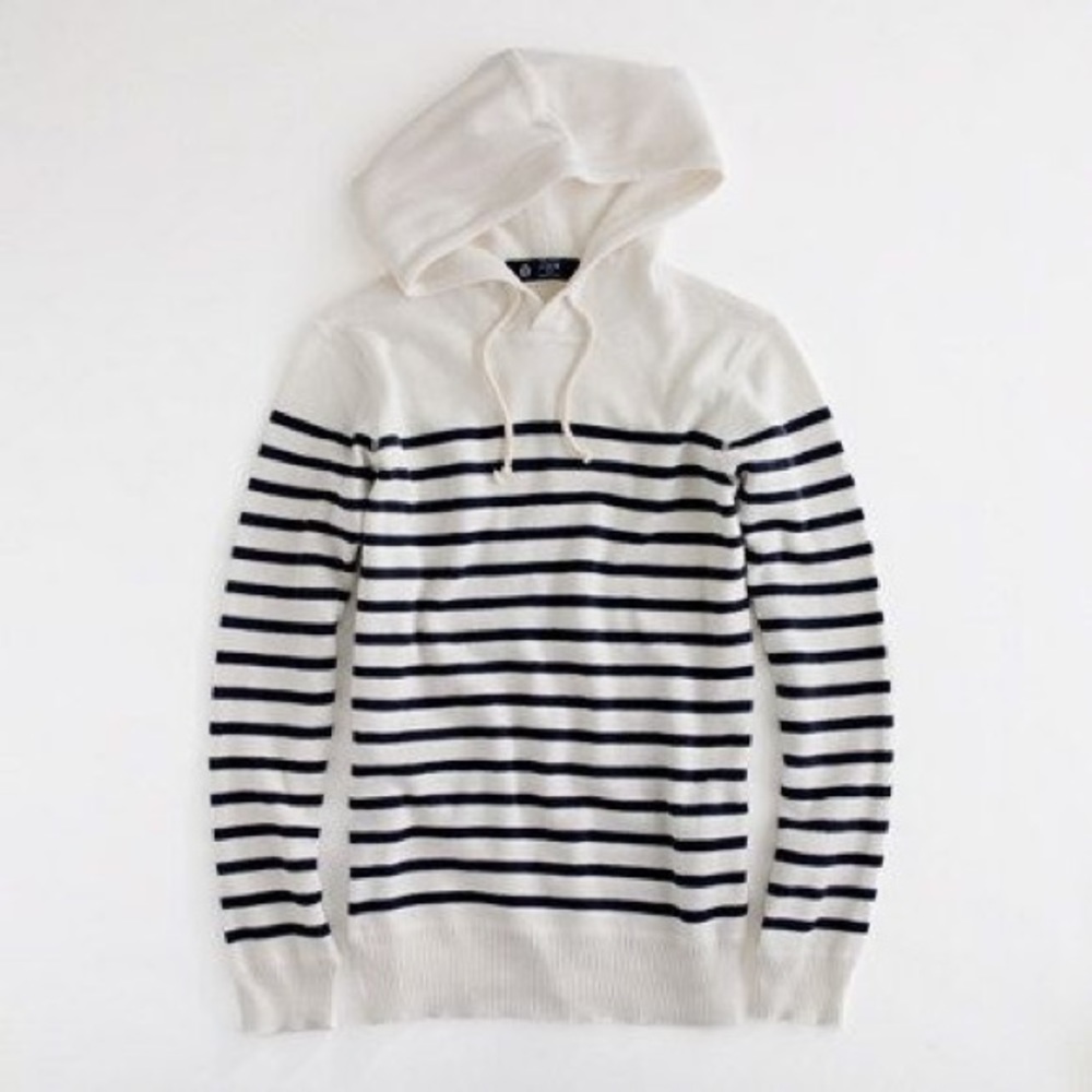 Men’s J Crew Striped Hoodie - size large
